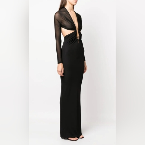 Christopher Esber sheerdetail side slit maxi dress US6/M/UK10 - Picture 2 of 8